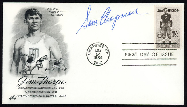 Sam Chapman Autographed First Day Cover Philadelphia A's SKU #154005