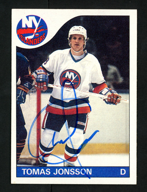 Tomas Jonsson Autographed 1985-86 Topps Card #154 New York Islanders SKU #154161