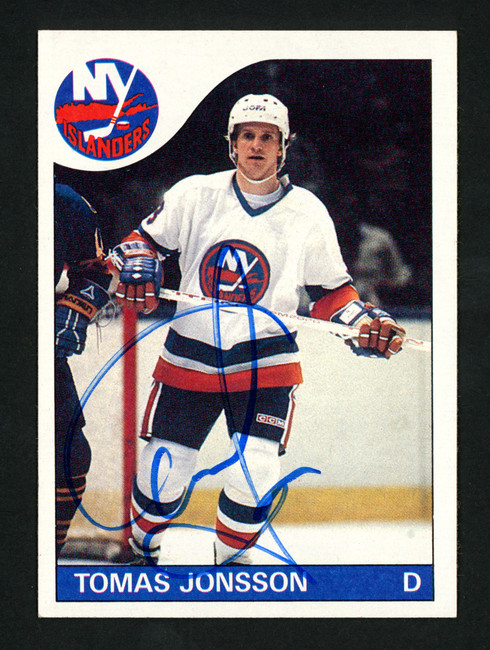 Tomas Jonsson Autographed 1985-86 Topps Card #154 New York Islanders SKU #154162
