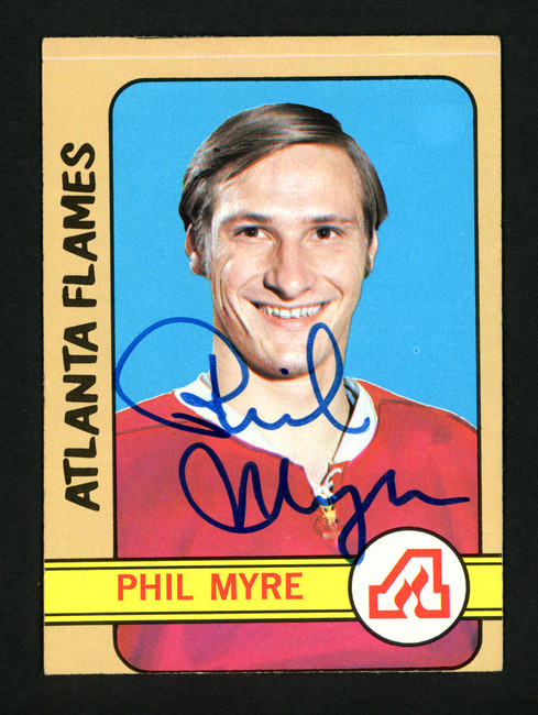 Phil Myre Autographed 1972-73 Topps Card #109 Atlanta Flames SKU #154183
