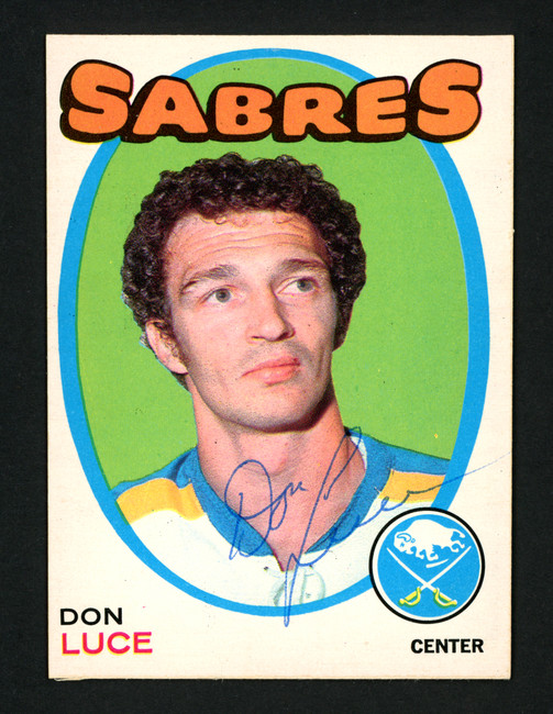 Don Luce Autographed 1971-72 O-Pee-Chee Rookie Card #166 Buffalo Sabres SKU #154221