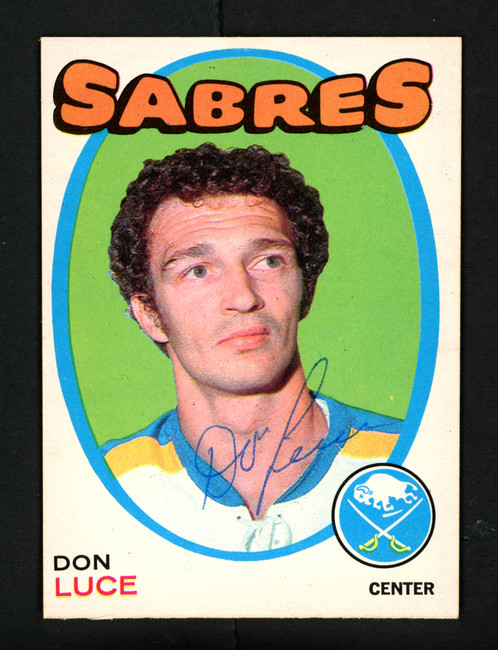 Don Luce Autographed 1971-72 O-Pee-Chee Rookie Card #166 Buffalo Sabres SKU #154223
