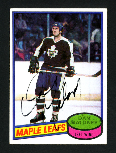 Dan Maloney Autographed 1980-81 Topps Card #118 Toronto Maple Leafs SKU #154263