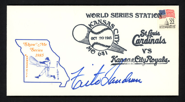 Tito Landrum Autographed First Day Cover St. Louis Cardinals 1985 World Series SKU #157203