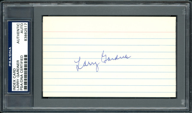 Larry Gardner Autographed 3x5 Index Card Boston Red Sox, Cleveland Indians PSA/DNA #83862517