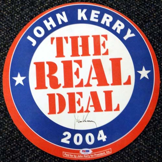 John Kerry Autographed Political Sign PSA/DNA #T14702
