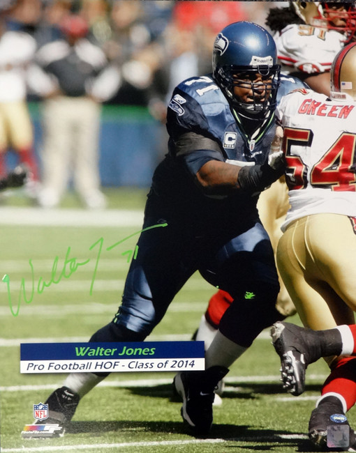 Walter Jones Autographed 16x20 Photo Seattle Seahawks MCS Holo #19458