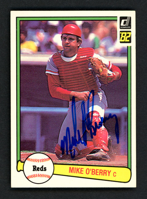 Mike O'Berry Autographed 1982 Donruss Card #538 Cincinnati Reds SKU # 158526