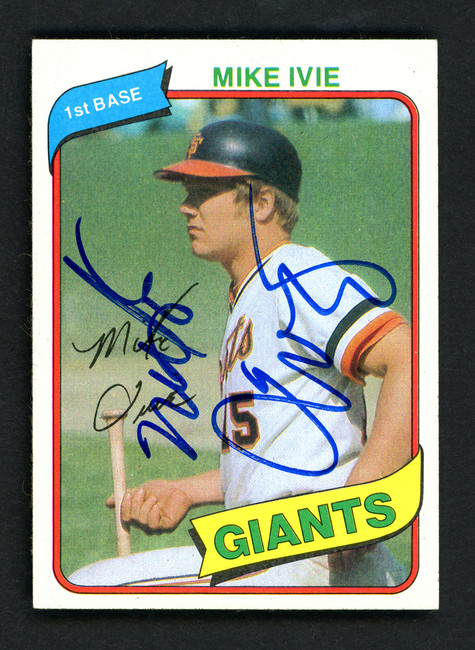 Mike Ivie Autographed 1980 Topps Card #62 San Francisco Giants SKU # 158618