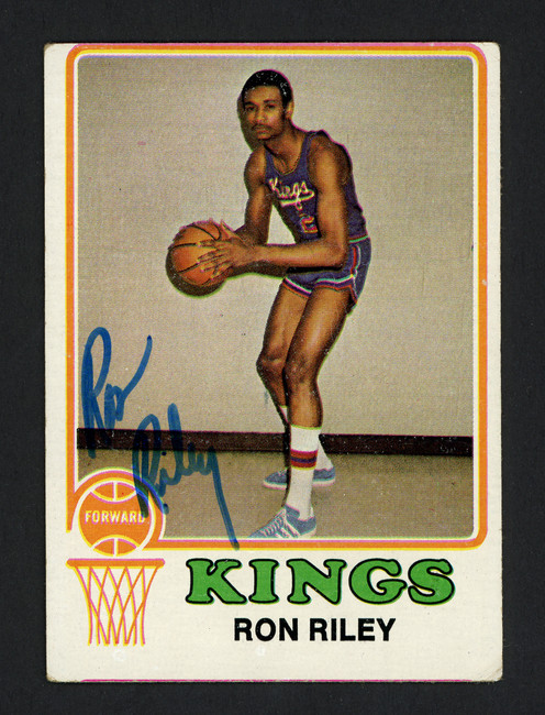 Ron Riley Autographed 1973-74 Topps Rookie Card #141 Kansas City Kings SKU #160063