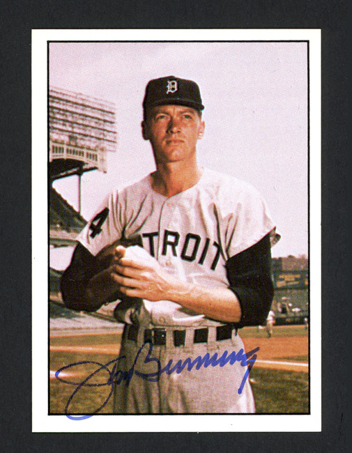 Jim Bunning Autographed 1981 TCMA Card #454 Detroit Tigers SKU #160131