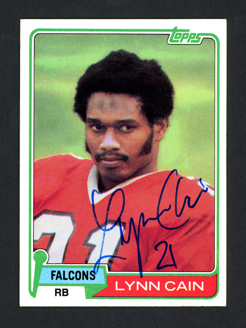 Lynn Cain Autographed 1981 Topps Card #258 Atlanta Falcons SKU #160267