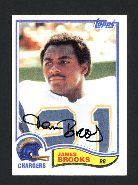 James Brooks Autographed 1982 Topps Rookie Card #226 San Diego Chargers SKU #160351