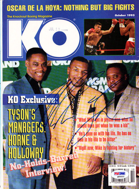 Mike Tyson Autographed KO Boxing Magazine Cover Vintage PSA/DNA #Q65522