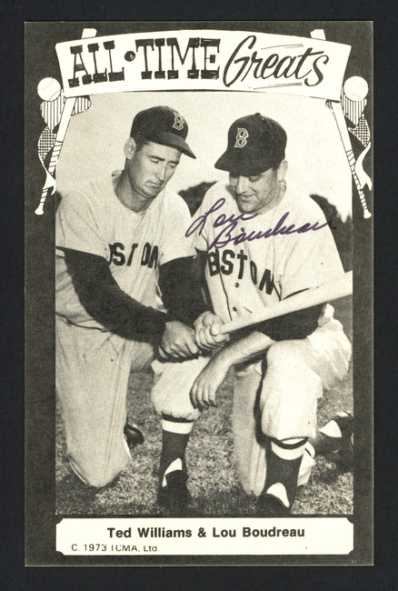 Lou Boudreau Autographed 1973-79 TCMA All-Time Greats Postcard Cleveland Indians SKU #161197