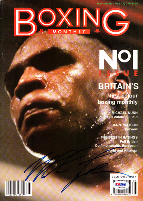 Mike Tyson Autographed Boxing Monthly Magazine Cover Vintage PSA/DNA #Q65593