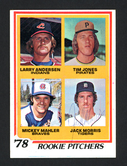Jack Morris Autographed 1978 Topps Rookie Card #703 Detroit Tigers SKU #161608