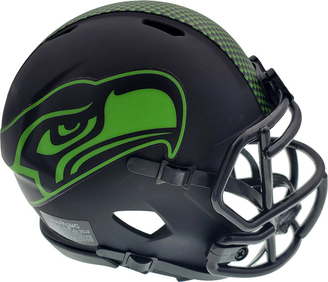 Unsigned Seattle Seahawks Eclipse Black Speed Mini Helmet Stock #163519