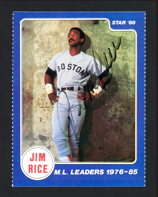 Jim Rice Autographed 1984 Star Card #6 Boston Red Sox SKU #164053