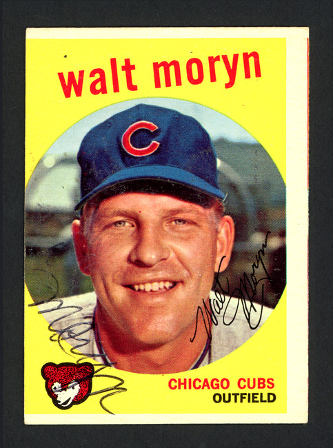 Walt Moryn Autographed 1959 Topps Card #488 Chicago Cubs SKU #164409