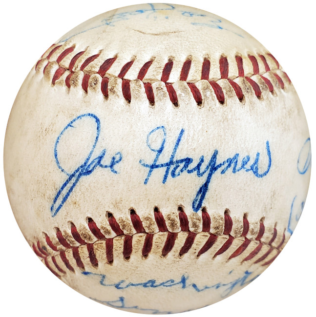 1955 Washington Senators Autographed Official NL Baseball With 4 Total Signatures Including Joe Haynes Beckett BAS #A59241