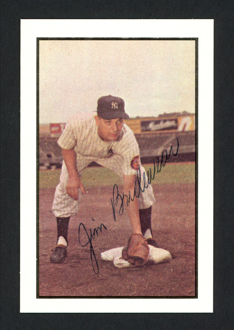 Jim Brideweser Autographed 1983 CCC 1953 Bowman Reprint Card #136 New York Yankees SKU #166285