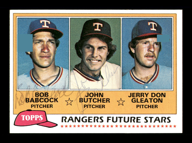 Bob Babcock & John Butcher Autographed 1981 Topps Rookie Card #41 Texas Rangers SKU #166416