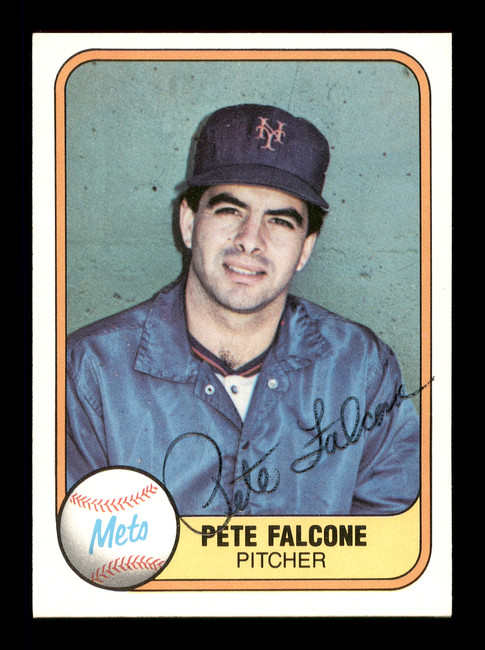 Pete Falcone Autographed 1981 Fleer Card #327 New York Mets SKU #166500