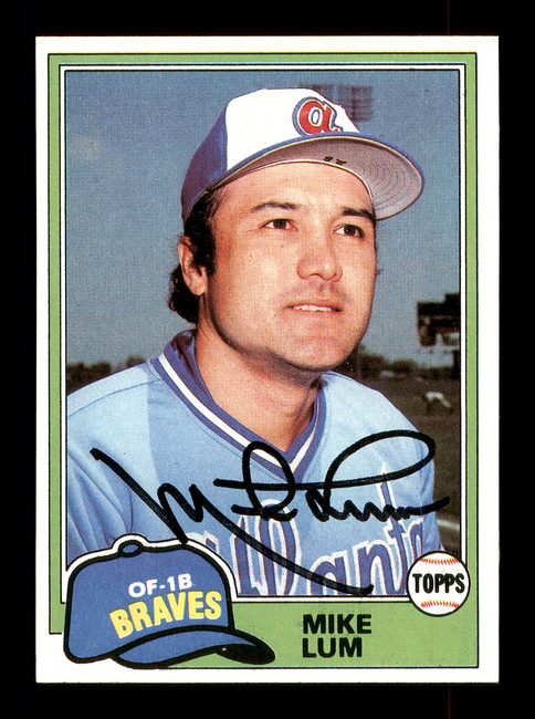 Mike Lum Autographed 1981 Topps Card #457 Atlanta Braves SKU #166574