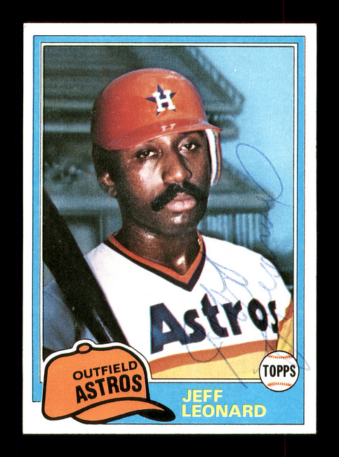 Jeffrey Leonard Autographed 1981 Topps Card #469 Houston Astros