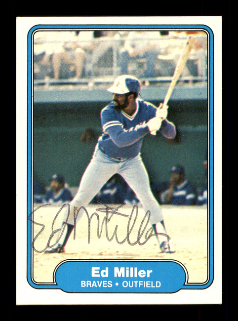 Ed Miller Autographed 1982 Fleer Card #441 Atlanta Braves SKU #166620