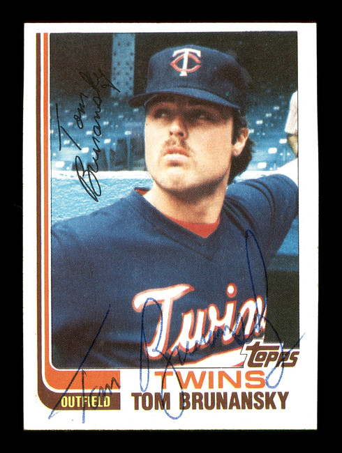 Tom Brunansky Autographed 1982 Topps Rookie Card #13T Minnesota Twins SKU #166793