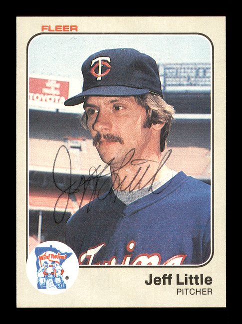 Jeff Little Autographed 1983 Fleer Card #619 Minnesota Twins SKU #166840