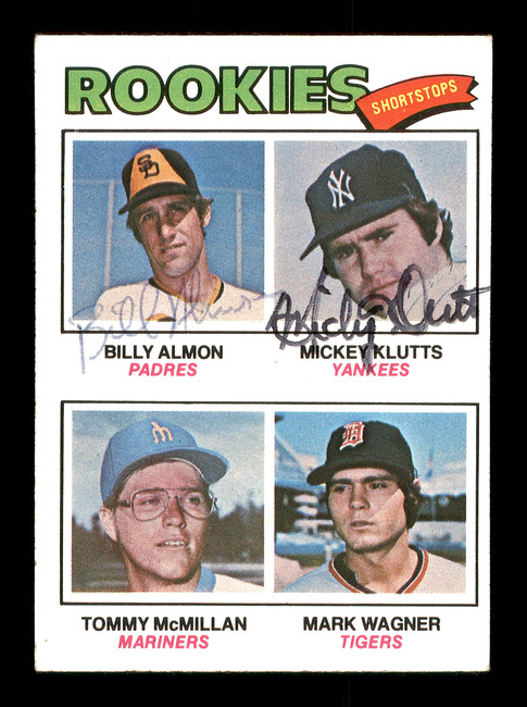 Bill Almon & Mickey Klutts Autographed 1977 Topps Rookie Card #490 SKU #166929