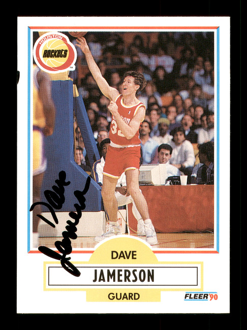 Dave Jamerson Autographed 1990-91 Fleer Update Rookie Card #U-35 Houston Rockets SKU #167489