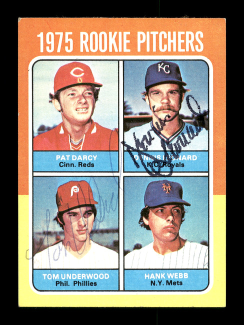 Dennis Leonard & Tom Underwood Autographed 1975 Topps Mini Rookie Card #615 SKU #167709