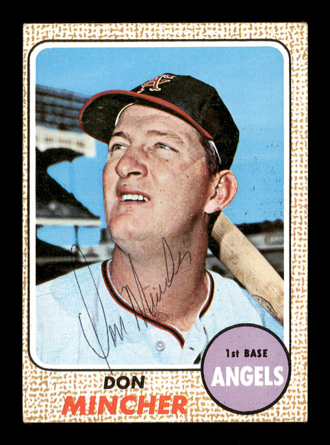Don Mincher Autographed 1968 Topps Card #75 California Angels SKU #167907