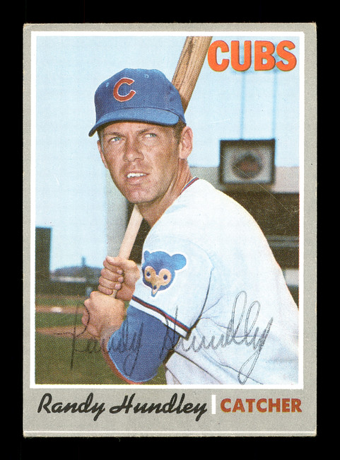 Randy Hundley Autographed 1970 Topps Card #265 Chicago Cubs SKU #168163