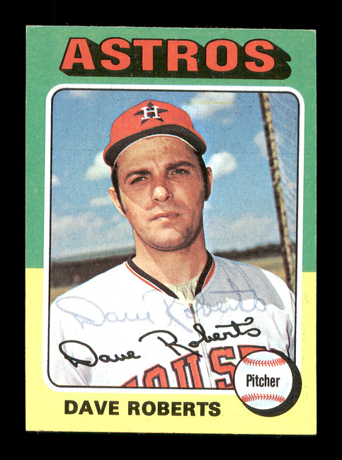 Dave Roberts Autographed 1975 Topps Mini Card #301 Houston Astros SKU #168632