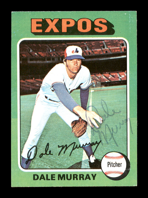 Dale Murray Autographed 1975 Topps Mini Rookie Card #568 Montreal Expos SKU #168672