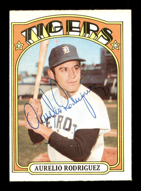 Aurelio Rodriguez Autographed 1972 O-Pee-Chee Card #319 Detroit Tigers SKU #169159