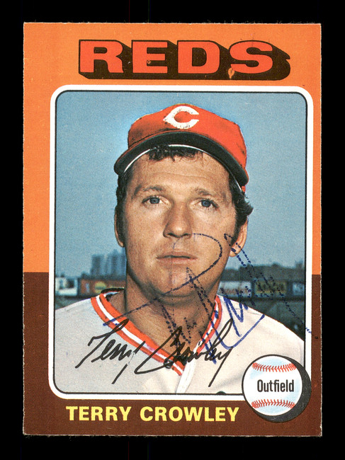Terry Crowley Autographed 1975 O-Pee-Chee Card #447 Cincinnati Reds SKU #169402