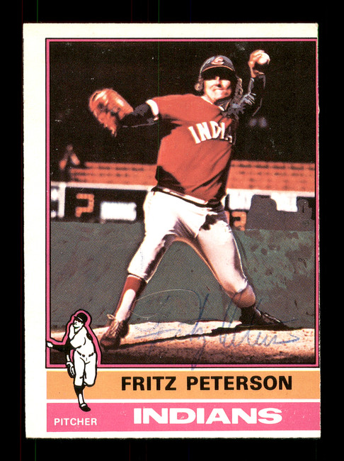 Fritz Peterson Autographed 1976 O-Pee-Chee Card #255 Cleveland Indians SKU #169448