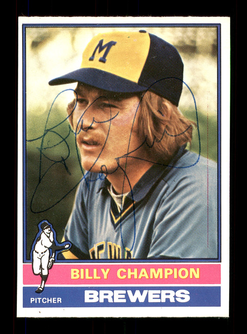 Billy Champion Autographed 1976 O-Pee-Chee Card #501 Milwaukee Brewers SKU #169464