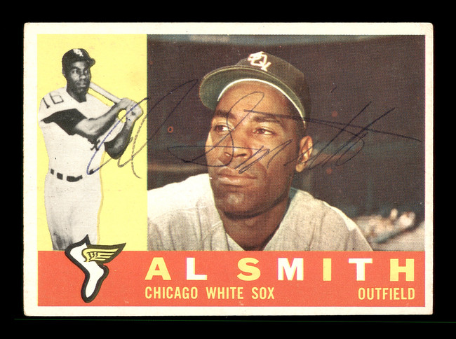 Al Smith Autographed 1960 Topps Card #428 Chicago White Sox SKU #169682
