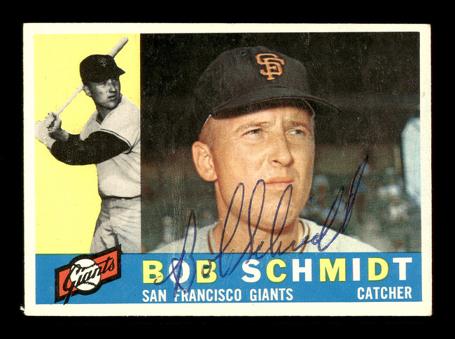 Bob Schmidt Autographed 1960 Topps Card #501 San Francisco Giants SKU #169708