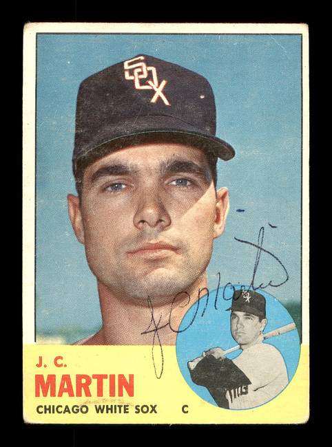 J.C. Martin Autographed 1963 Topps Card #499 Chicago White Sox SKU #170199