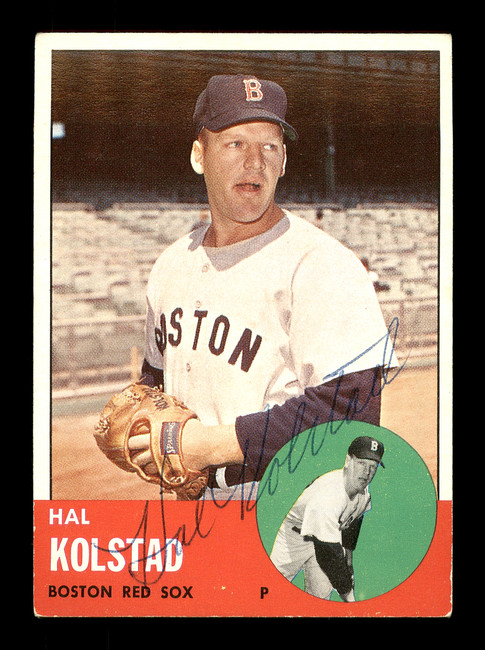 Hal Kolstad Autographed 1963 Topps Card #574 Boston Red Sox High Number SKU #170223