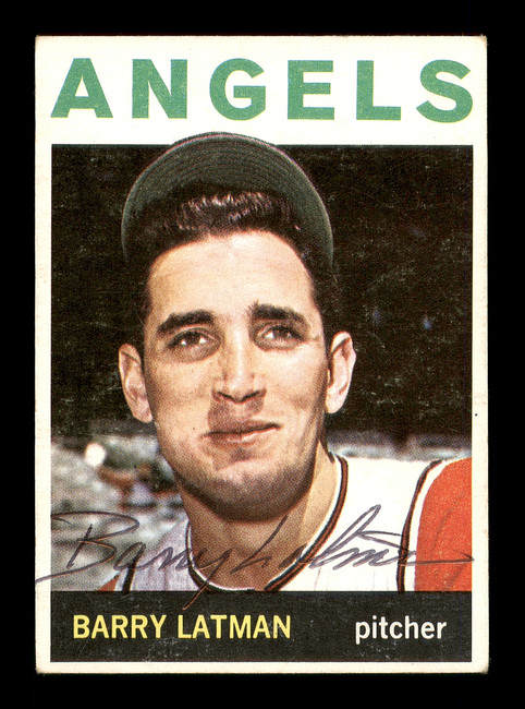 Barry Latman Autographed 1964 Topps Card #227 Los Angeles Angels SKU #170268