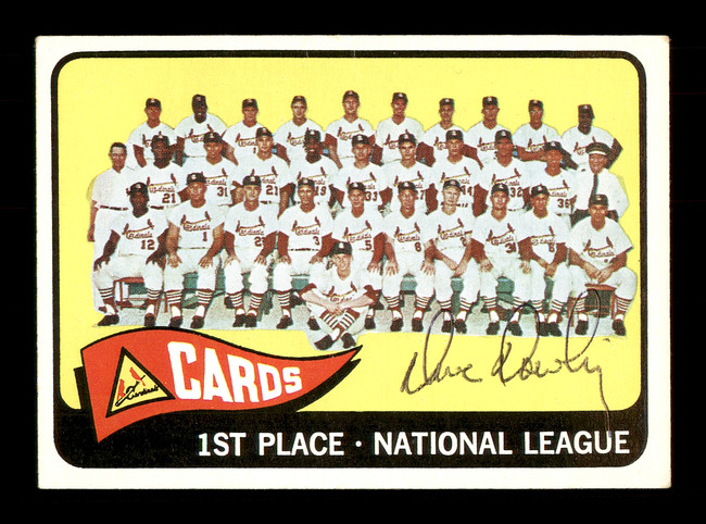 Dave Dowling Autographed 1965 Topps Team Card #57 St. Louis Cardinals SKU #170395